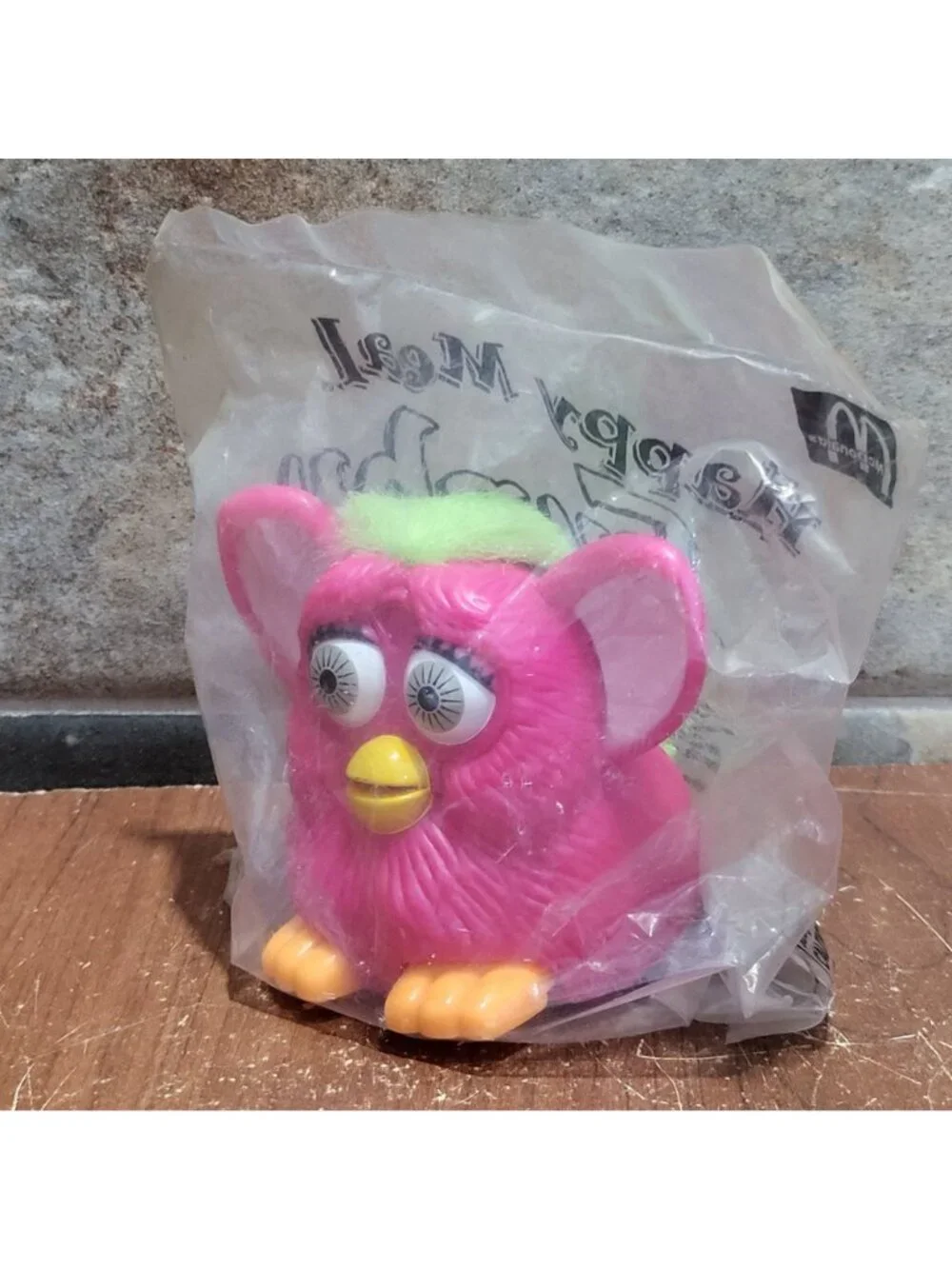 McDonalds Happy Meal Pink Green Furby Toy 1998 Sealed Original Plastic Packaging